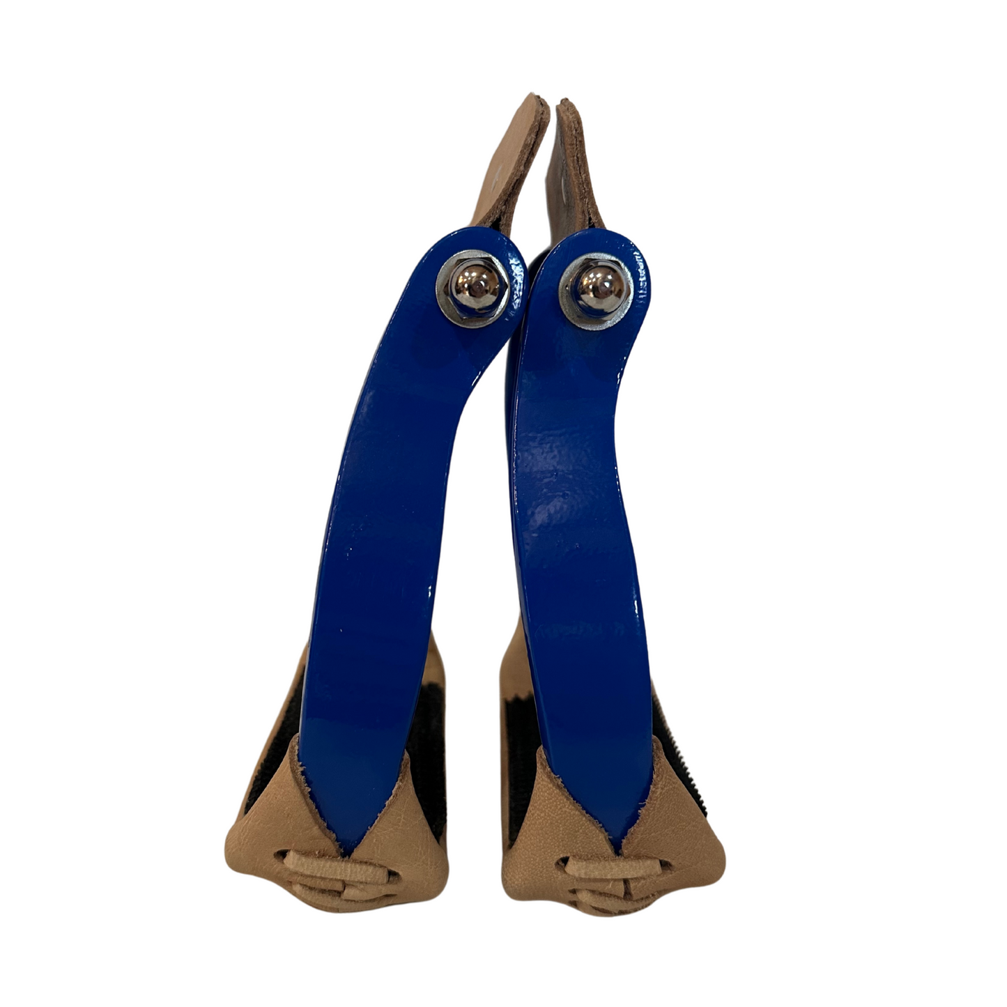 Aluminum Grip 2” Barrel Racing Stirrups, Pair (Blue)