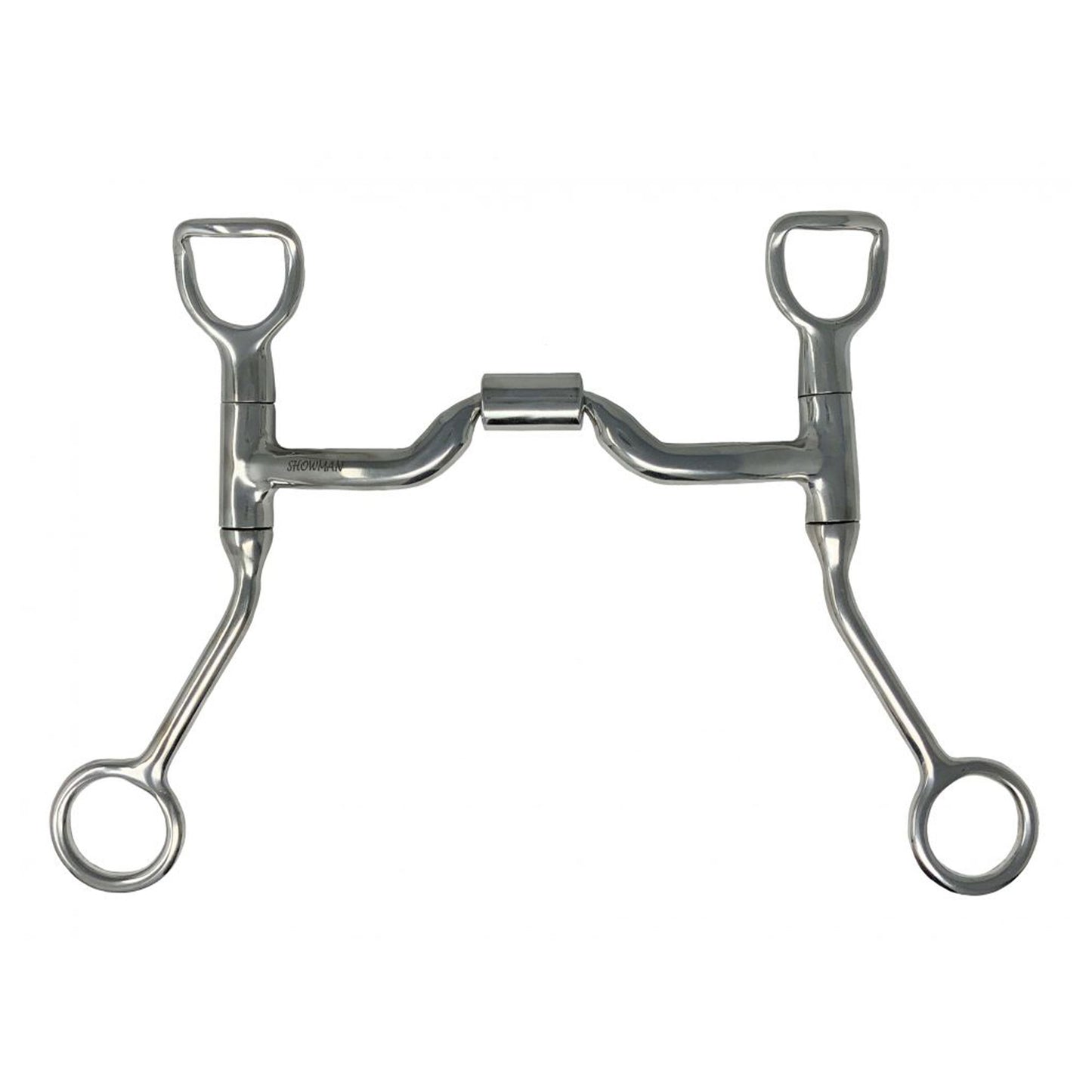 Stainless Steel Ported Barrel Bit with Low Port Roller Mouthpiece 5"