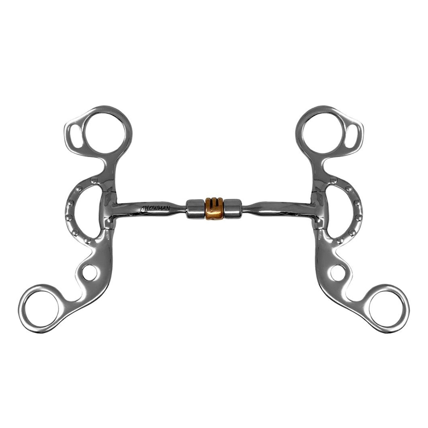 Comfort Jointed Copper Roller Short Shank Snaffle Curb Bit Stainless Steel