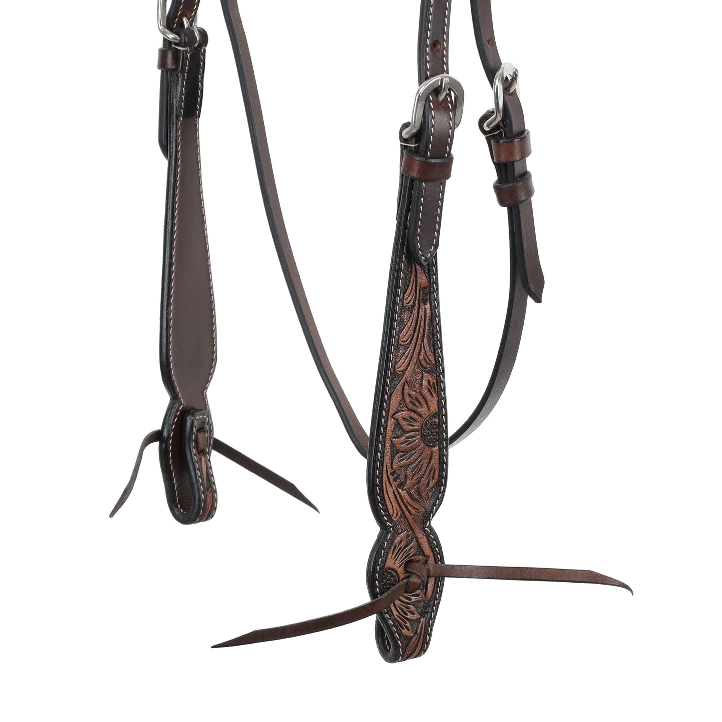 Showman Sunflower Argentina Cow Leather Browband Headstall