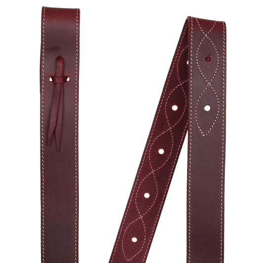 6' Stitched Tapered Argentina Cow Leather Tie Strap Latigo