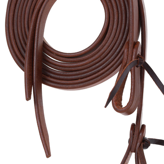 Showman 8' x 3/4" Medium Oil Harness Leather Split Reins