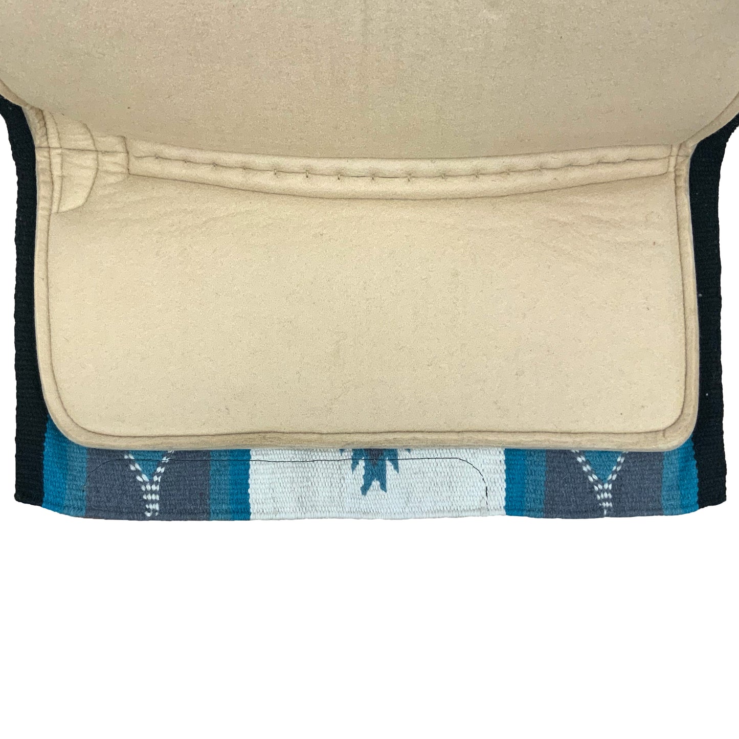 Navajo Diamond 34" x 36" Wool Top Contoured Memory Felt Bottom Saddle Pad - Pink