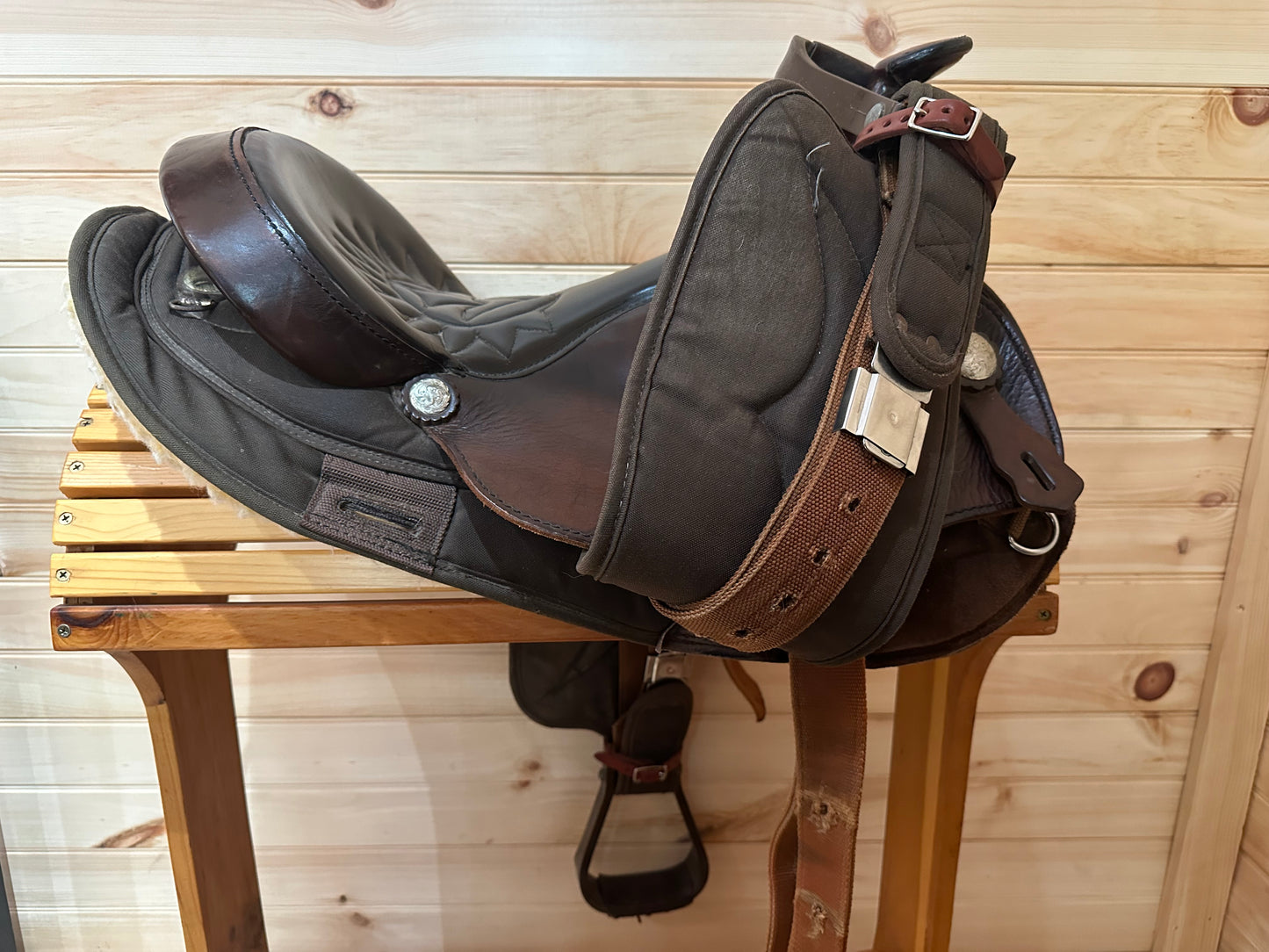 15.5” Big Horn Arabian Cordura/Leather Western Trail Saddle Model 116