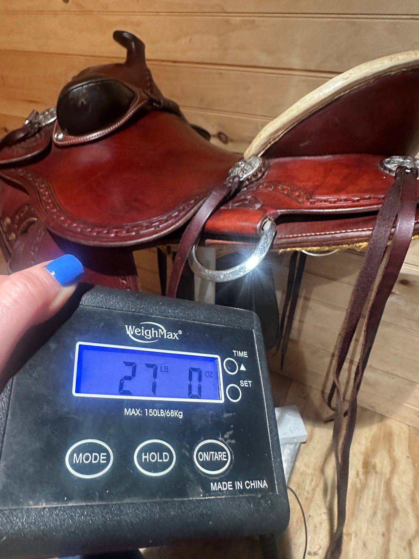 16” RW Bowman Mike Branch Natural Ride Western Ranch Saddle Model 3816