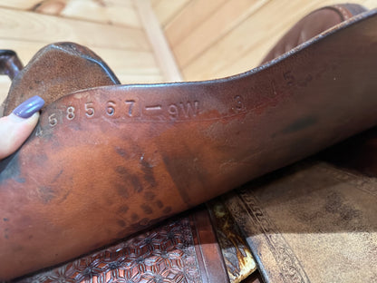 15” Martin Crown C Barrel Racing Saddle Model 4585