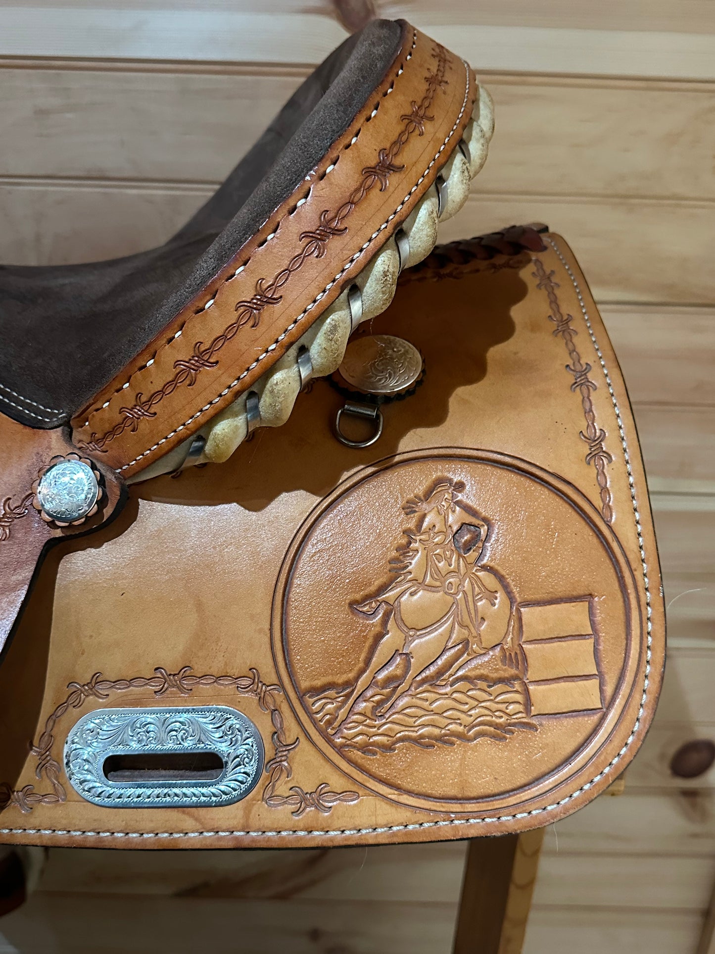 16” Rocking R Saddlery Barrel Racing Saddle