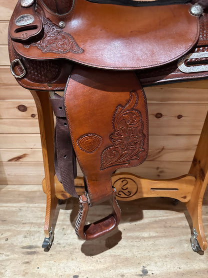 17” Tex Tan Hereford Tex-Flex Western Show Saddle Model 08-TF403-P7