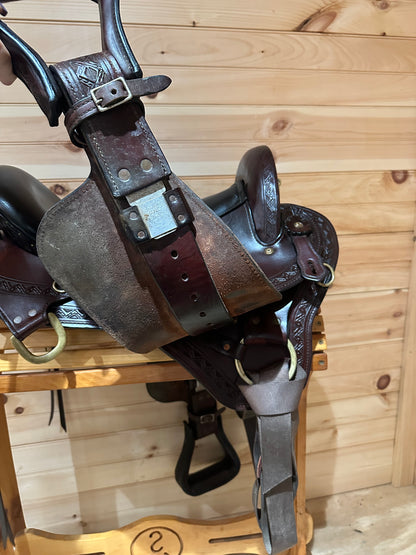 18” Big Horn Sil-Cush Flex Endurance trail saddle Model 1685.8