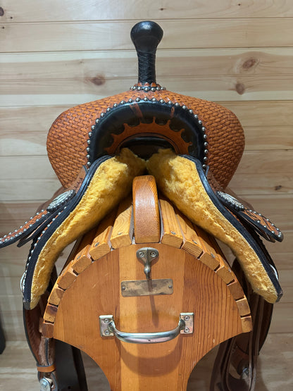 16” Tex Tan Talmadge Green Diamond Barrel Saddle Model 08-8927NA6