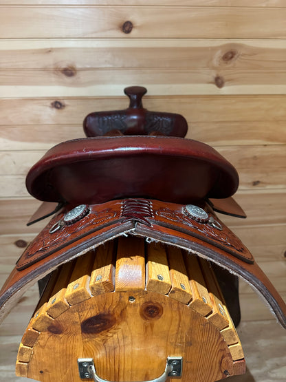 16” Tex Tan Hereford Prairie Rose Western Saddle 08-99686
