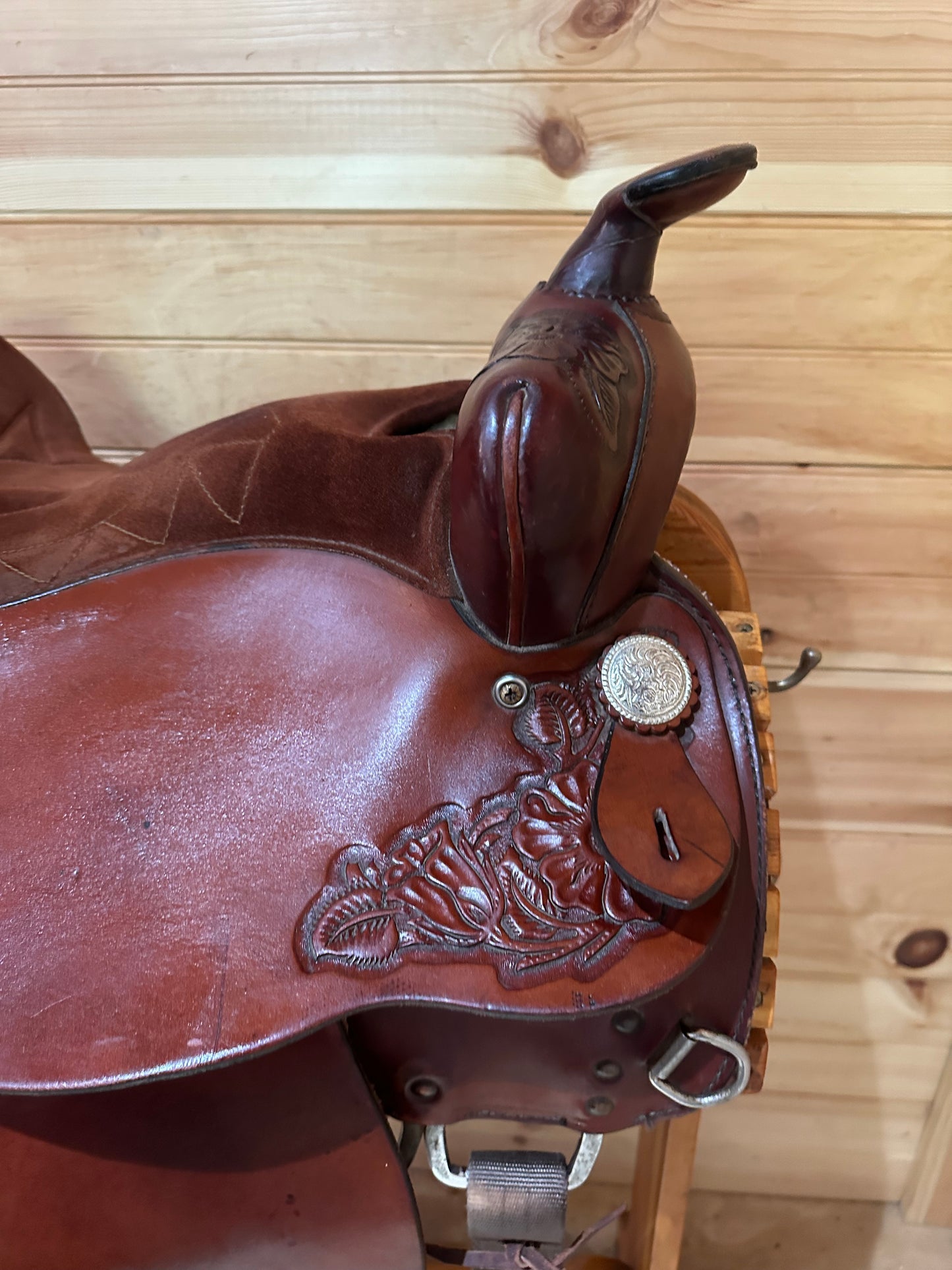 16” Tex Tan Hereford Prairie Rose Western Saddle 08-99686