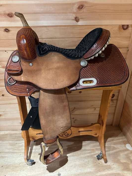 15” Billy Cook Maker Sulphur,OK Barrel Racing Saddle Model 1901