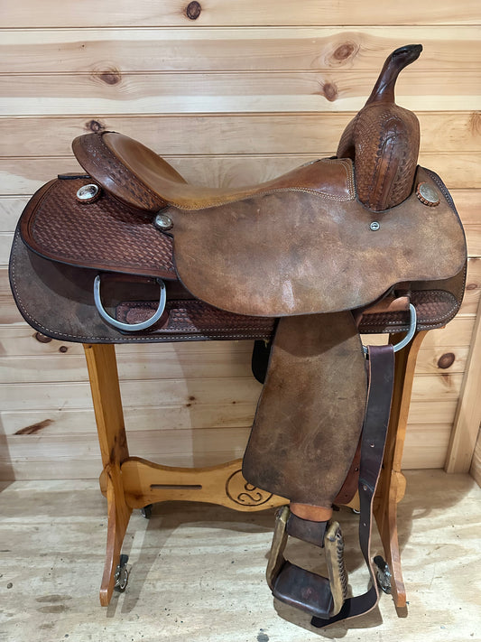 17” Billy Cook Sulphur, OK Flat Seat Cutter Western Saddle