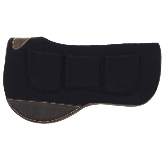 31" x 32" Contoured Shim Mohair Wool Bottom Barrel Round Skirt Saddle Pad
