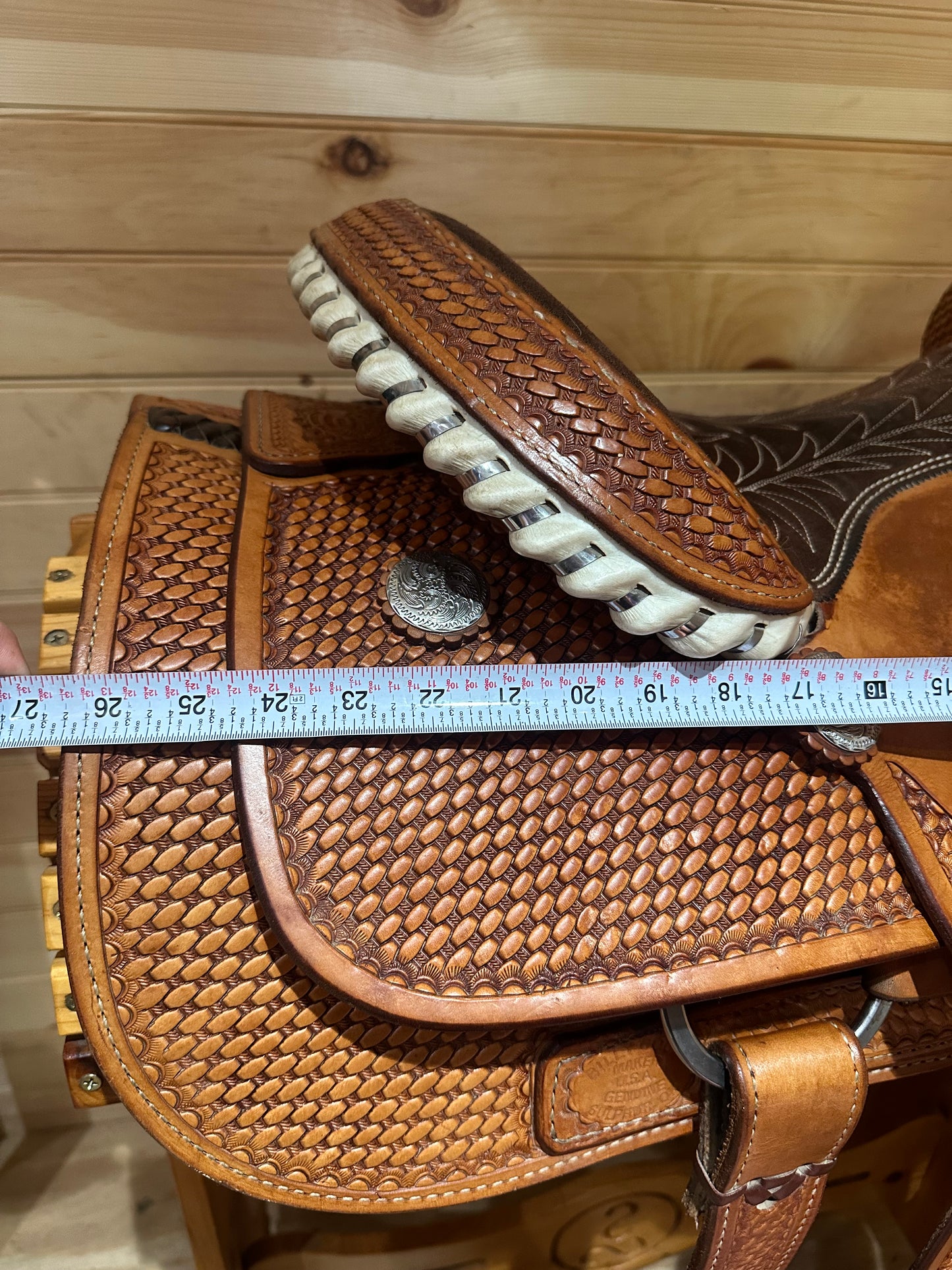 14.5” Billy Cook Basket Stamped Ladies All Around Western Saddle 2046