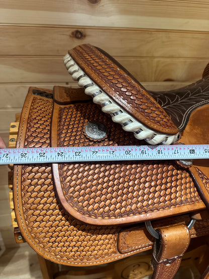 14.5” Billy Cook Basket Stamped Ladies All Around Western Saddle 2046