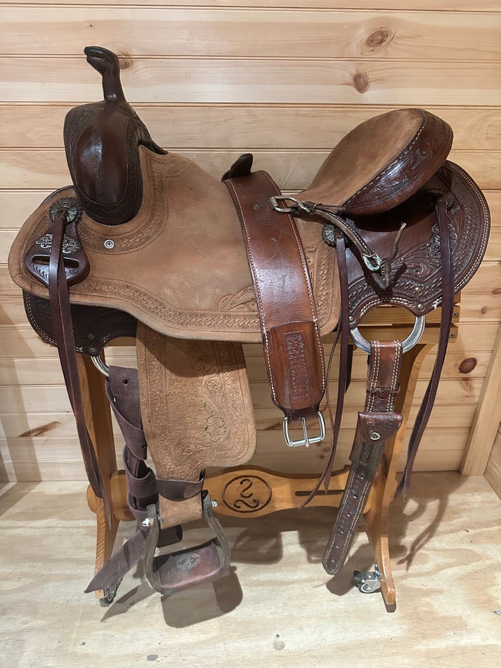 17” Teskey’s Stuart Rybak Cow Horse Western Saddle The Saddle Consignor