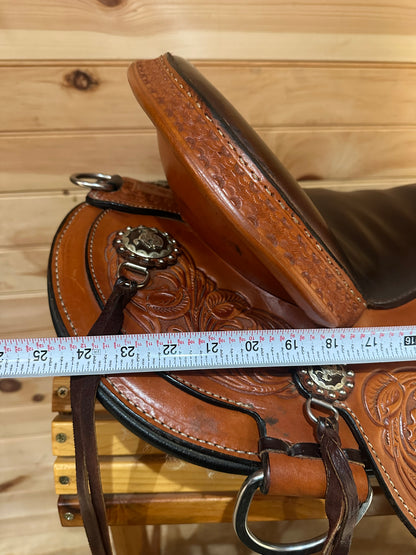 16” Circle Y Walnut Grove Flex2 A-fork Western Trail Saddle Model 1157