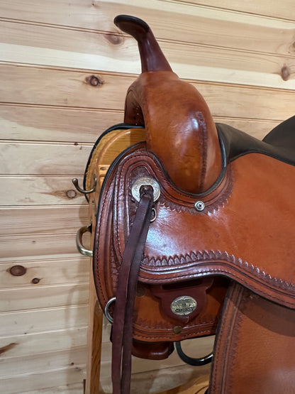 16” Circle Y Omaha Flex-Lite Round Skirt Western Trail Saddle Model 1554