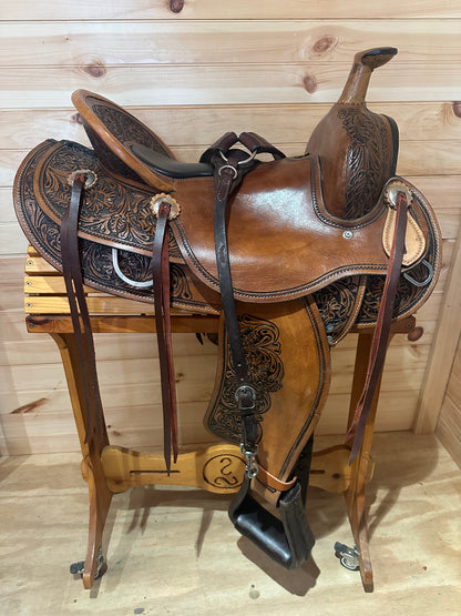 16” Hardseat Roper style Western Saddle Model 5266