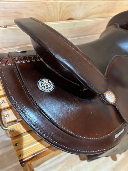 15” Circle Y Mojave Arabian Flex-Lite Western Trail Saddle Model 1561