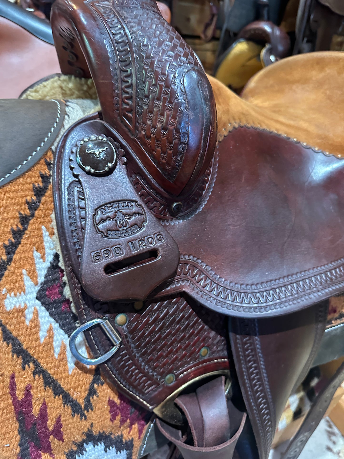 15.5” McCall Cowhorse Western Saddle Model 690 1203
