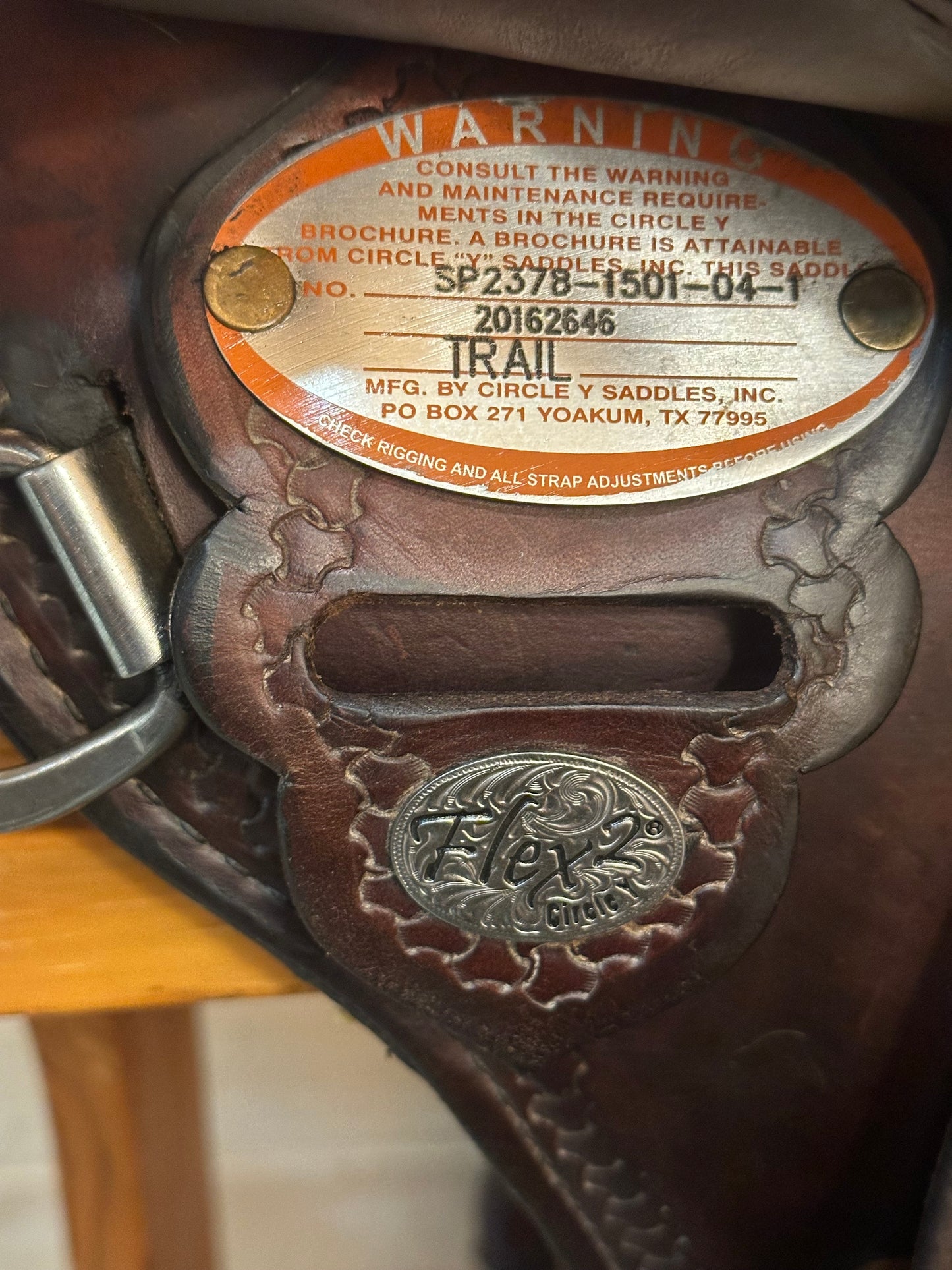 15” Circle Y Mule Black Mesa Flex2 Western Trail Saddle Model 2378