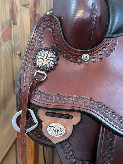 16” Circle Y Copper Mine Flex2 Western Trail Saddle - Wide