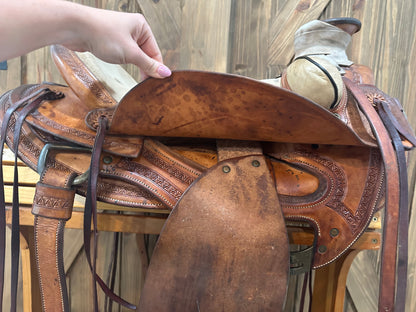 16” Watt Bros Stock Saddle Co. Wade Western Saddle - Dennis Reis Wade Model