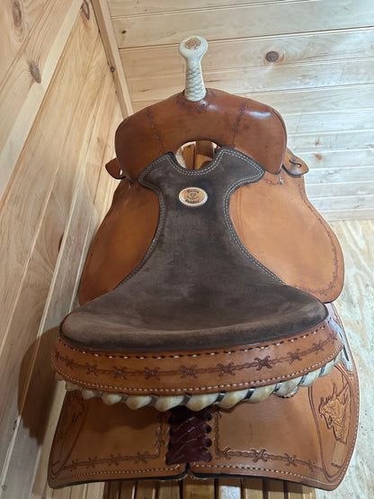 16” Rocking R Saddlery Barrel Racing Saddle