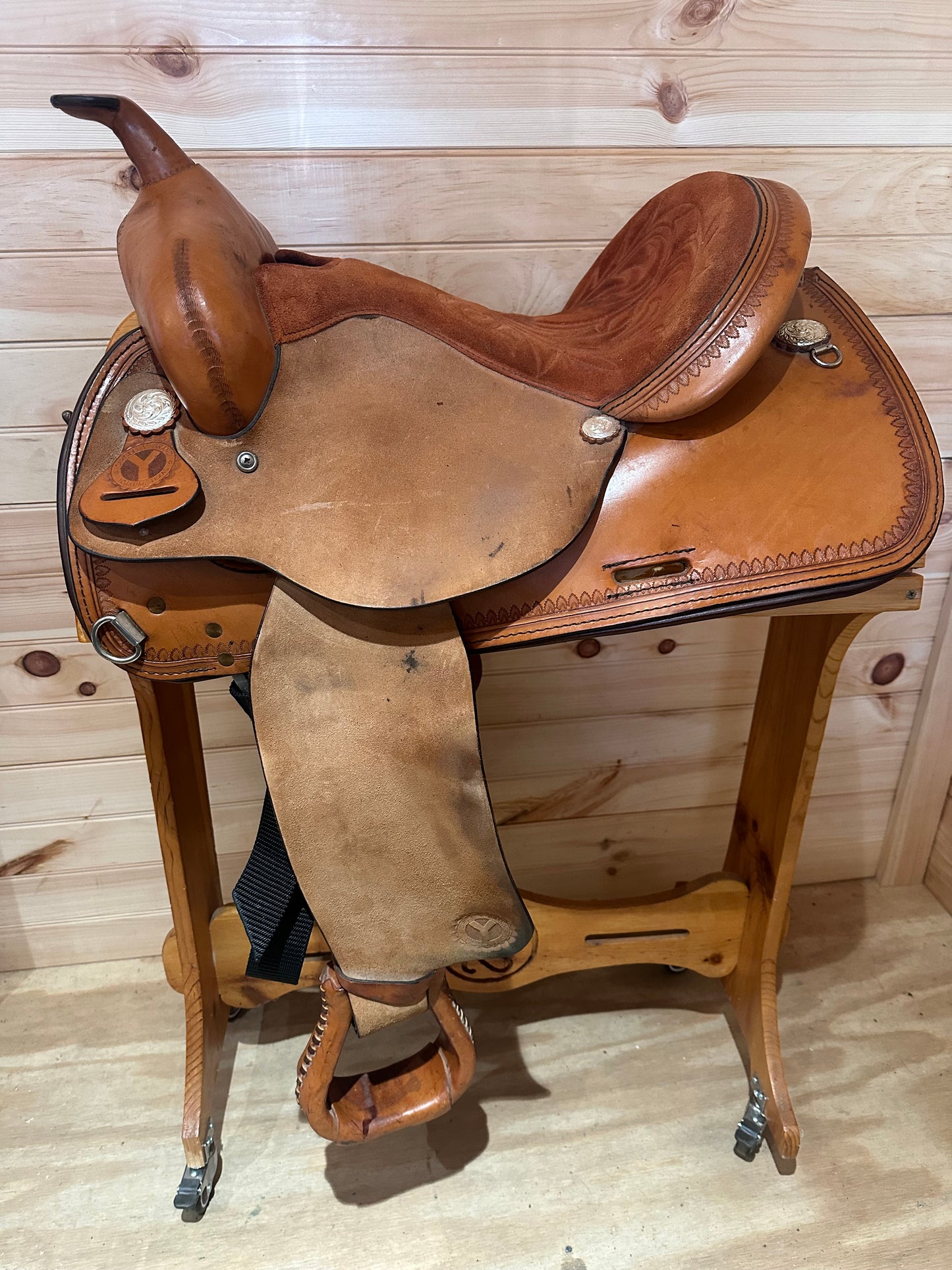 14” Circle Y Flex-Lite Barrel Racing Mounted Shooting Western Saddle Model 1540