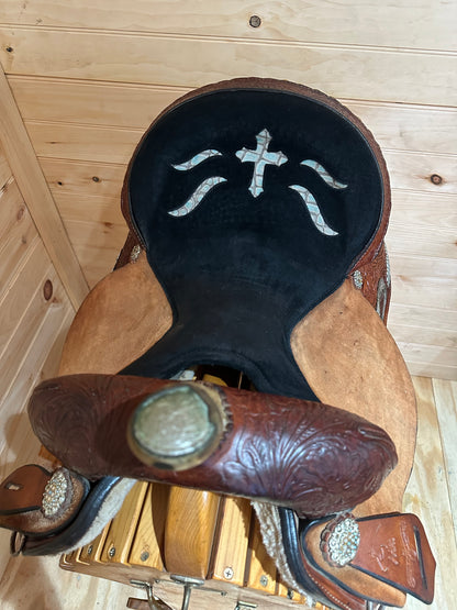 15” Circle Y High Horse Proven Aurora Barrel Racing Saddle Model 6215