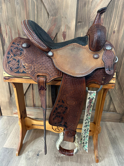 14.5” Reinsman Molly Powell Xtreme Series Barrel Racing Saddle