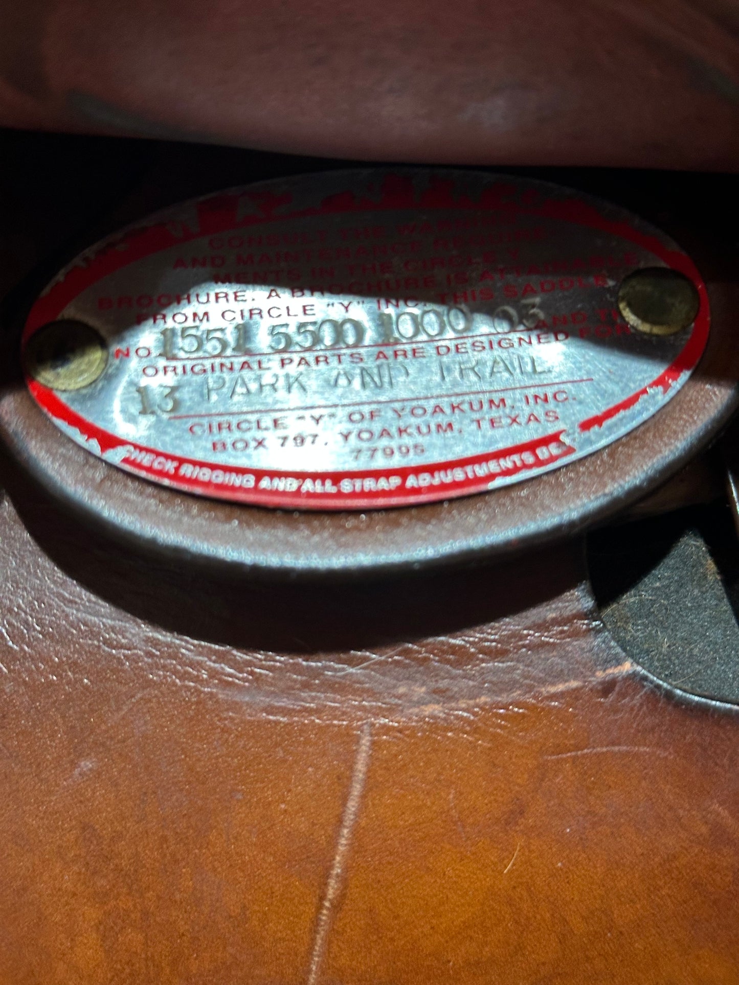 15” Circle Y Topeka Flex-Lite Western Trail Saddle Model 1551