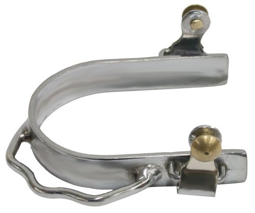 Ladies size nickel plated bumper spurs