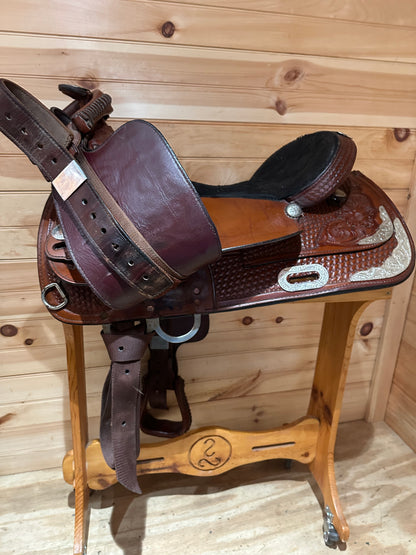 17” Tex Tan Hereford Tex-Flex Western Show Saddle Model 08-TF403-P7