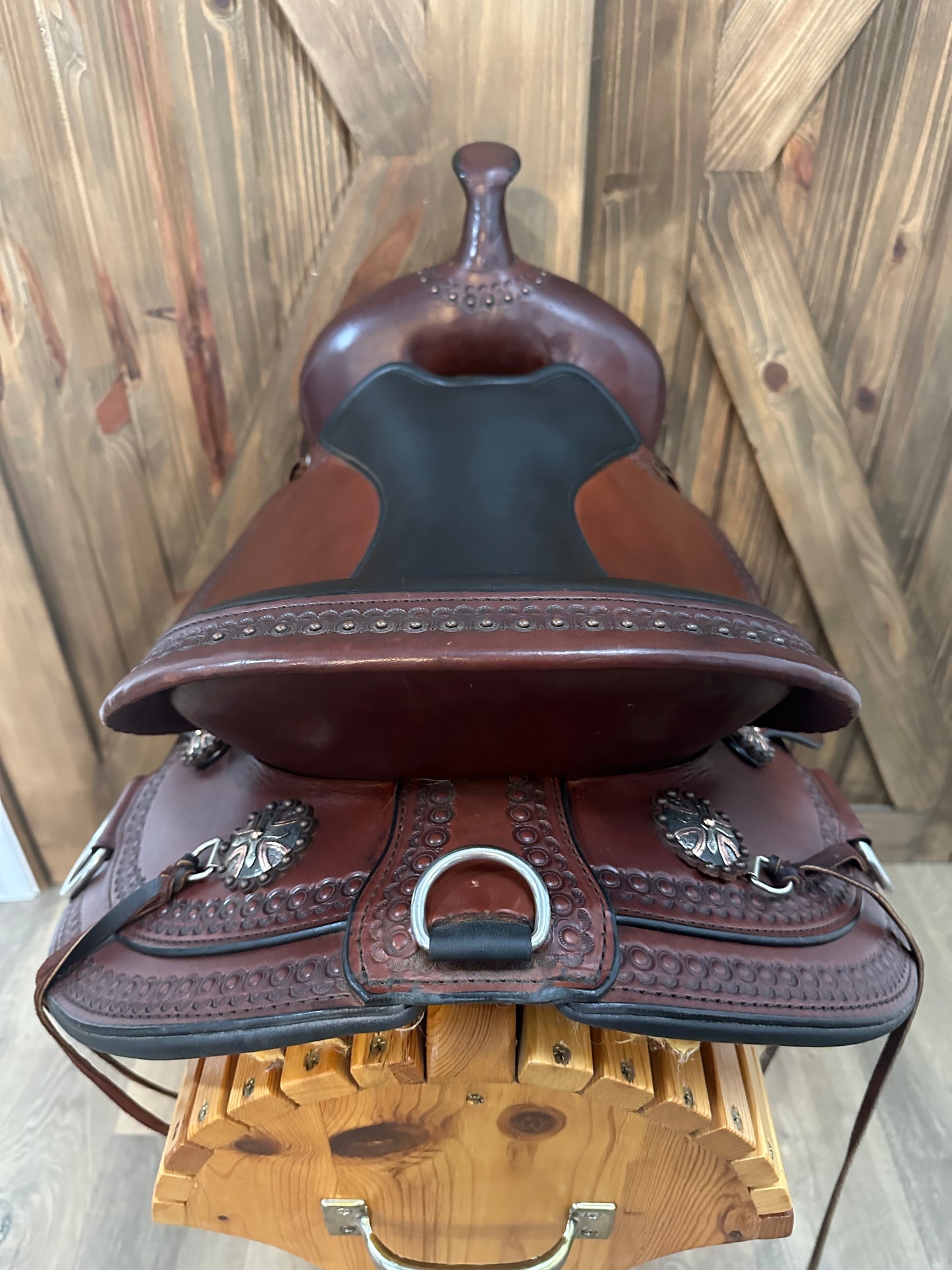 16” Circle Y Copper Mine Flex2 Western Trail Saddle - Wide