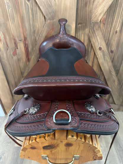 16” Circle Y Copper Mine Flex2 Western Trail Saddle - Wide