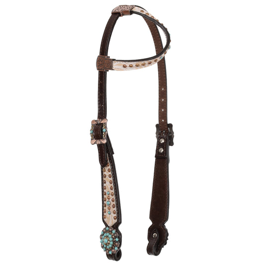 Showman Blushed Rose One Ear Headstall and Breastcollar Tack Set