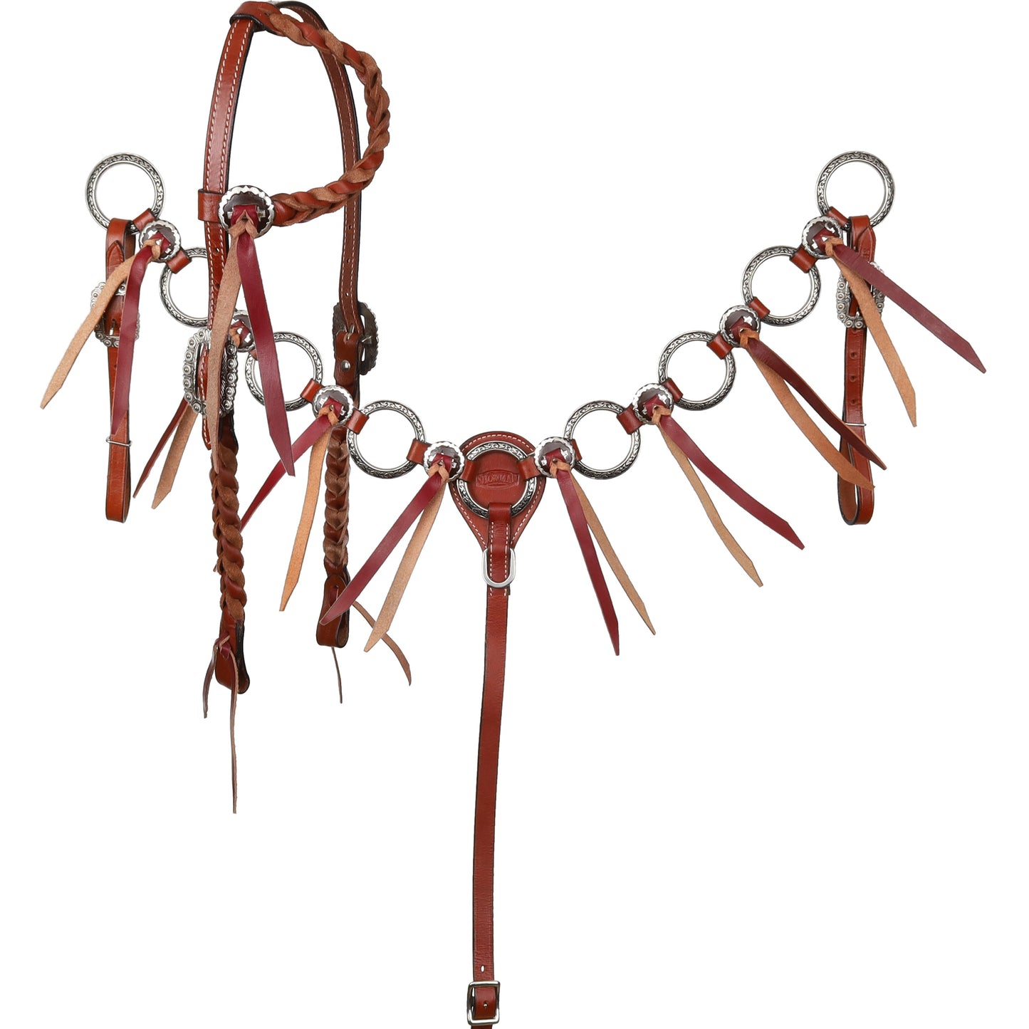 Heritage Braided Medium Oil Ring One Ear Headstall and Breastcollar Tack Set