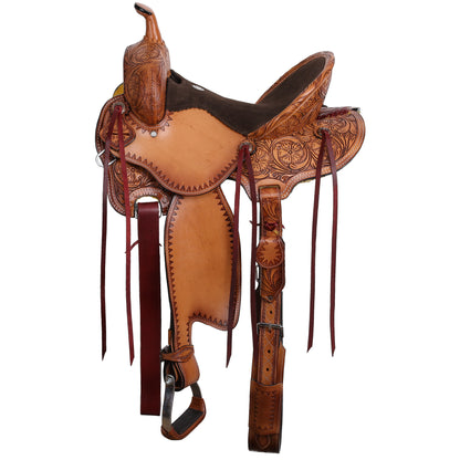 15” Double T Abilene Pencil Roll Barrel Racing Style Western Saddle