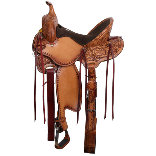 15” Double T Abilene Pencil Roll Barrel Racing Style Western Saddle