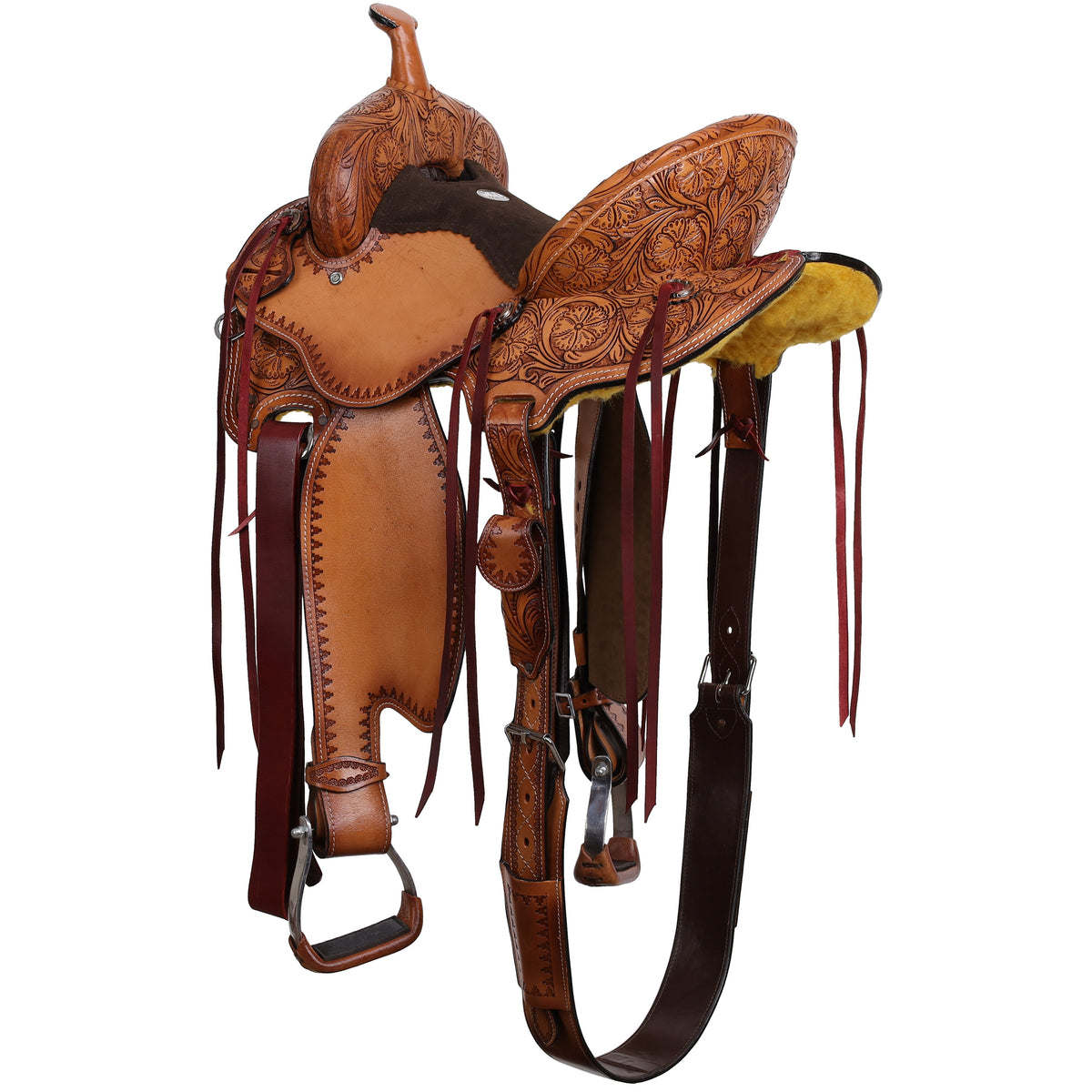 15” Double T Abilene Pencil Roll Barrel Racing Style Western Saddle
