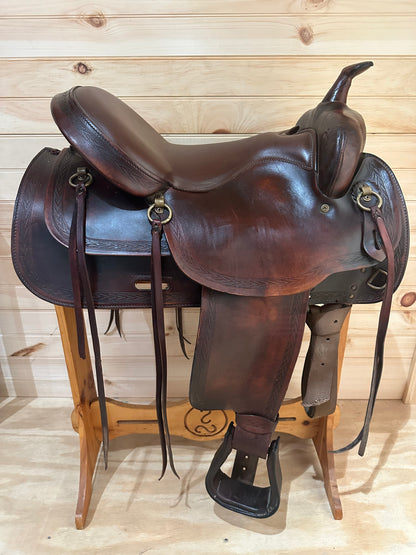 17” Big Horn Deluxe Equi-fit Flex Western Trail Saddle Model 1655