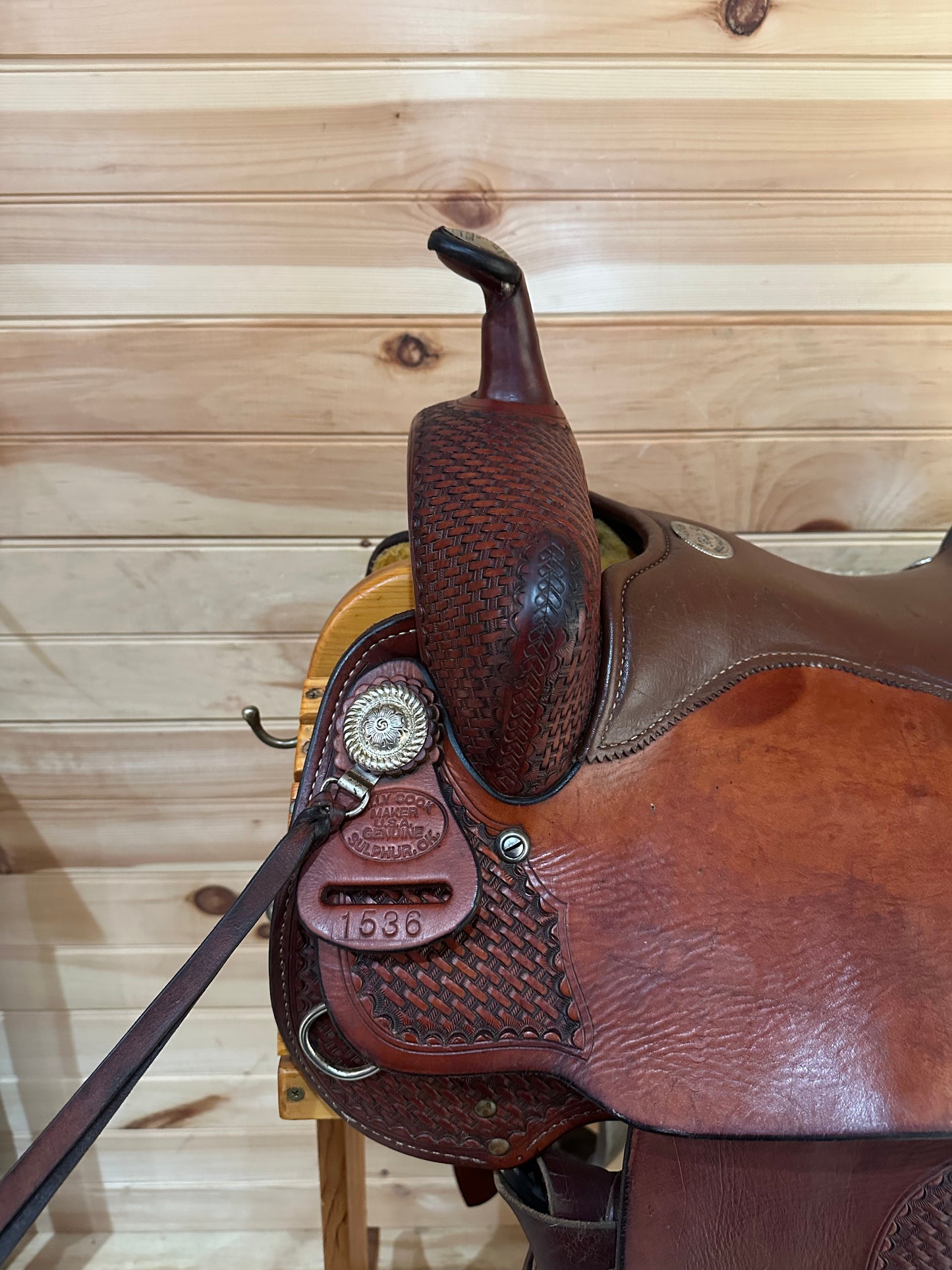 16” Billy Cook Maker Sulphur,OK Western Trail Saddle Model 1536