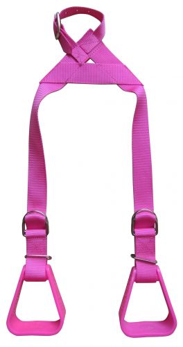 Showman Heavy duty nylon adjustable Children's buddy stirrups