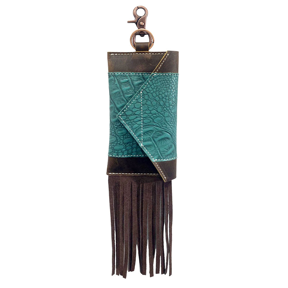 Showman Turquoise Gator Clip Phone Pouch Saddle Bag