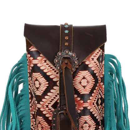 Showman High Plains Copper & Teal Rear Cinch Bag