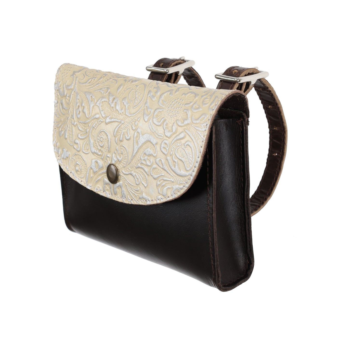 Showman Ethereal White Rose Dark Oil Leather Pommel Pouch